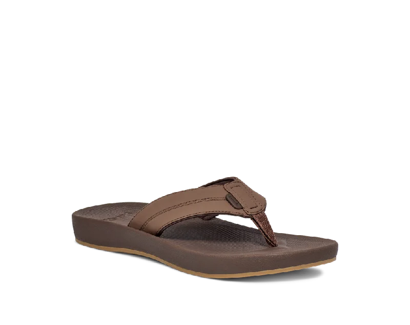 Men's sandals with a contrast stitching detailSanuk Mens Cosmic Coast Sandals - Brown Men's sandals with a contrast stitching detailSanuk Mens Cosmic Coast Sandals - Brown