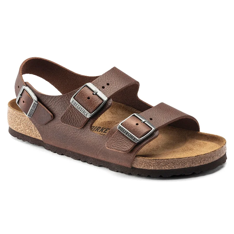 Men's sandals with a padded heelBirkenstock Milano - Classic Footbed Vintage Leather Men's sandals with a padded heelBirkenstock Milano - Classic Footbed Vintage Leather