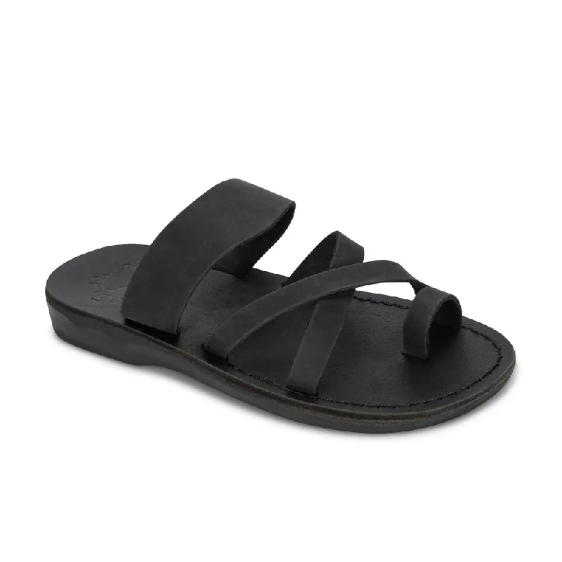 Waterproof men's sandals for water activitiesThe Good Shepherd - Leather Toe Loop Sandal | Black Nubuck Waterproof men's sandals for water activitiesThe Good Shepherd - Leather Toe Loop Sandal | Black Nubuck