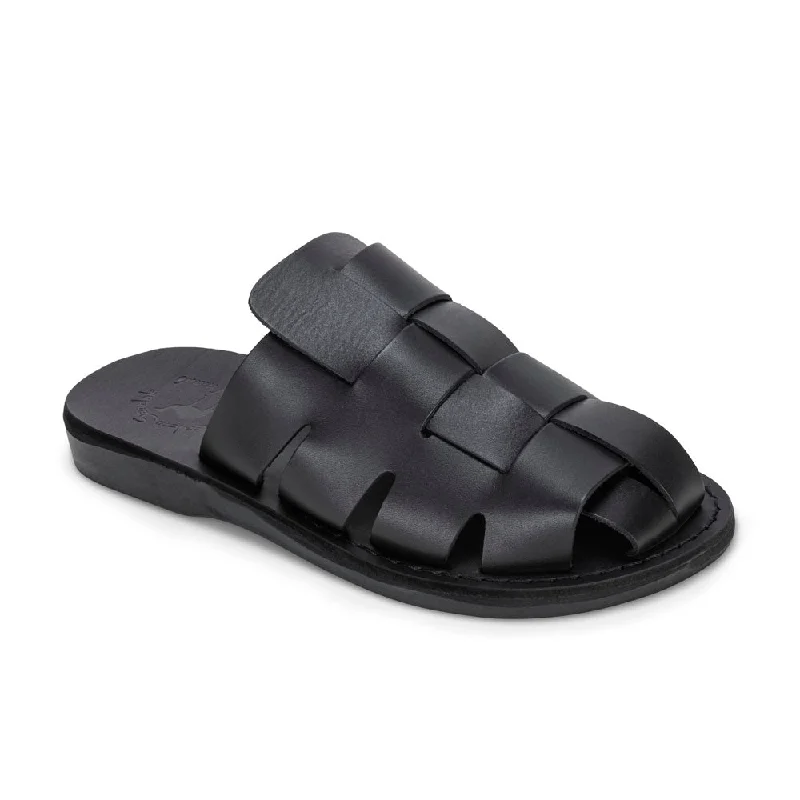 Men's sandals with a pointed toe for a stylish lookSailor - Leather Braided Mule Slide | Black Men's sandals with a pointed toe for a stylish lookSailor - Leather Braided Mule Slide | Black