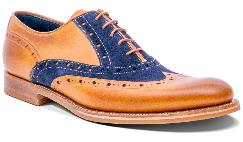 Men's Oxford shoes with a leather lining for breathabilityAbingdon - Cedar Calf/Navy Suede Men's Oxford shoes with a leather lining for breathabilityAbingdon - Cedar Calf/Navy Suede