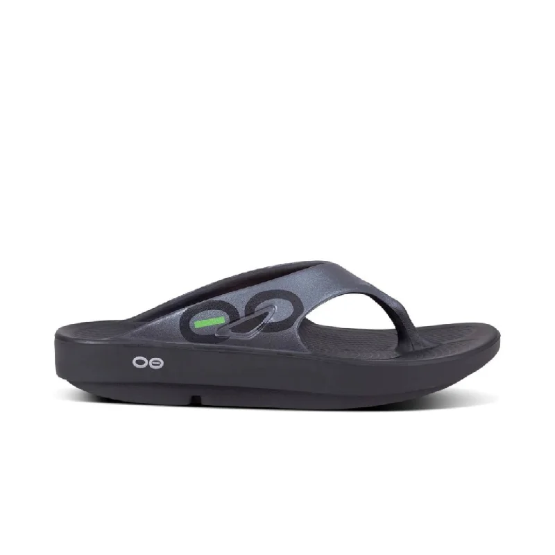 Men's sandals with a leather lining for comfortOOFOS OOriginal Sport Thong - Graphite Men's sandals with a leather lining for comfortOOFOS OOriginal Sport Thong - Graphite