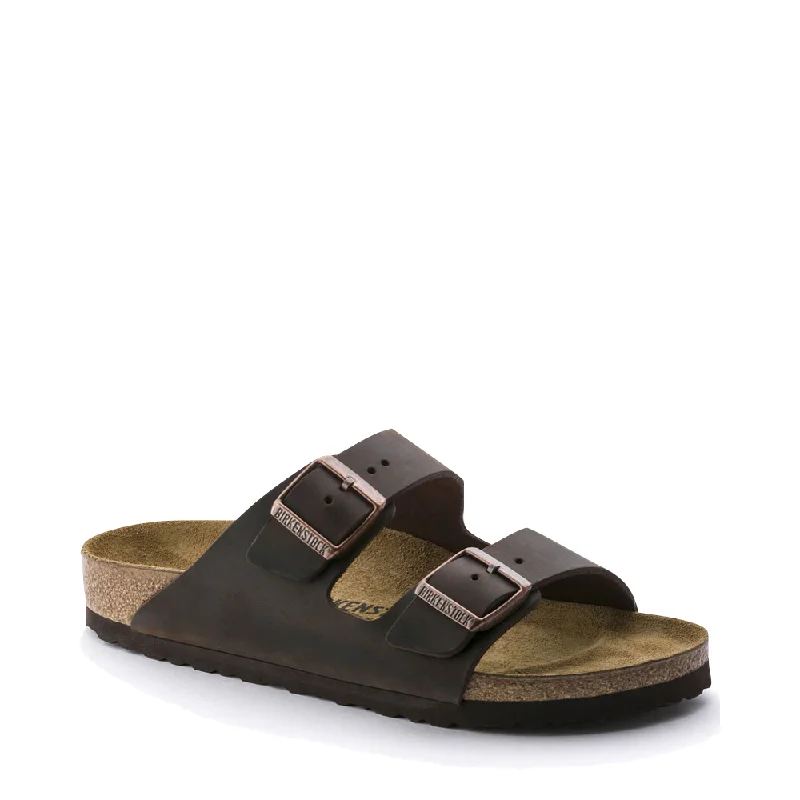 Men's sandals with a pointed toe for a stylish lookBirkenstock Arizona Oiled Leather Soft Footbed Sandal in Habana Brown Men's sandals with a pointed toe for a stylish lookBirkenstock Arizona Oiled Leather Soft Footbed Sandal in Habana Brown
