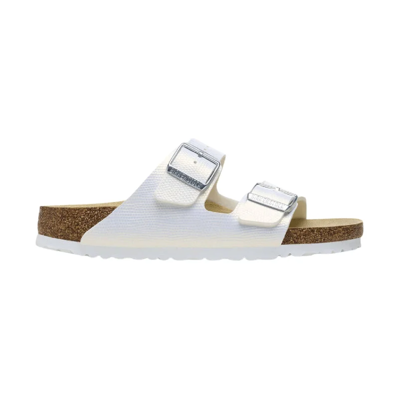 Waterproof men's sandals for water activitiesBirkenstock Arizona Birko Flor Embossed Sandal - Shiny White Waterproof men's sandals for water activitiesBirkenstock Arizona Birko Flor Embossed Sandal - Shiny White
