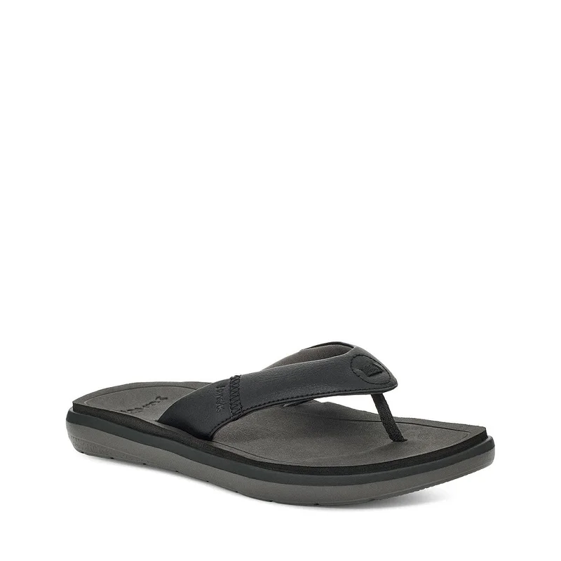 Men's sandals with a contrast stitching detailMen's Shoes Sanuk RIPPAH Flip Flop Water-Resistant Sandals 1143290 BLACK Men's sandals with a contrast stitching detailMen's Shoes Sanuk RIPPAH Flip Flop Water-Resistant Sandals 1143290 BLACK