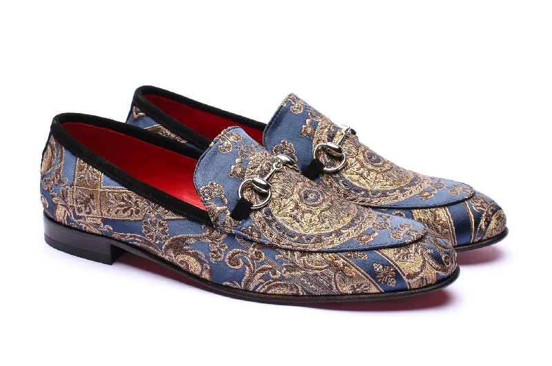Men's loafers with a smooth leather finish Men's loafers with a smooth leather finish The Baroque Loafers - Blue Men's loafers with a smooth leather finish Men's loafers with a smooth leather finish The Baroque Loafers - Blue