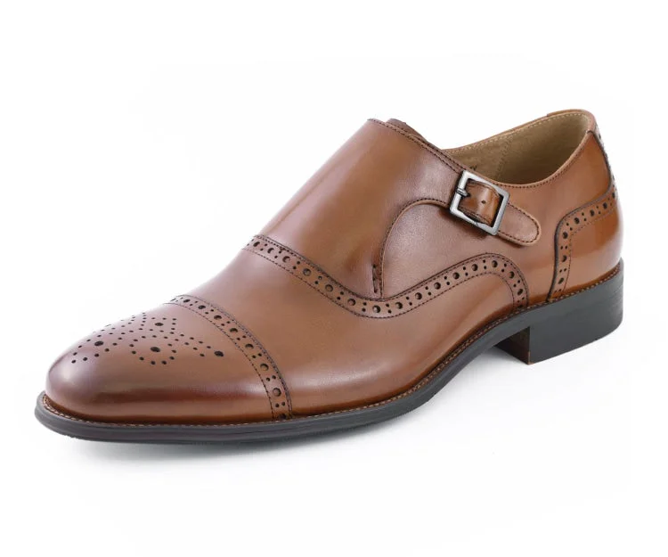 Men's formal shoes with a leather sole and heel Men's formal shoes with a leather sole and heel AG416 Tan Men's formal shoes with a leather sole and heel Men's formal shoes with a leather sole and heel AG416 Tan