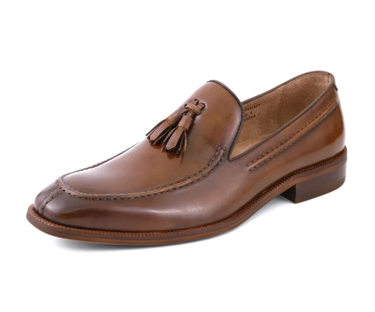Men's formal shoes with a rubber heel cap for durability Men's formal shoes with a rubber heel cap for durability AG127 Cognac