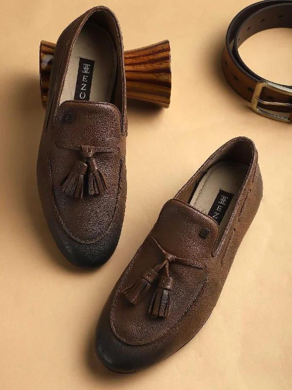 Men's loafers with a cushioned footbed Men's loafers with a cushioned footbed Ezok Men Brown Leather Semi Formal Shoes 3101 Men's loafers with a cushioned footbed Men's loafers with a cushioned footbed Ezok Men Brown Leather Semi Formal Shoes 3101