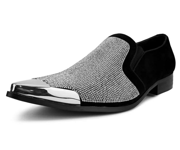 Men's leather formal Oxford shoes with a cap toe Men's leather formal Oxford shoes with a cap toe Dezzy Silver