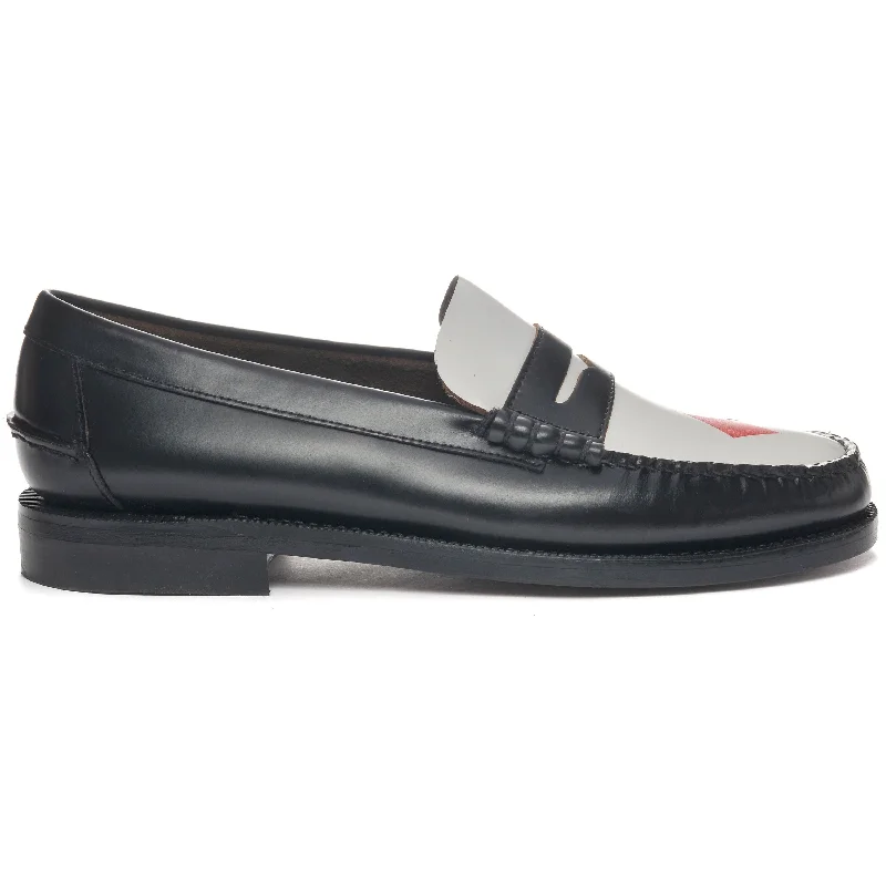 Men's loafers with a removable insole for cleaning Men's loafers with a removable insole for cleaning Classic Dan Gambling - Black / White / Red Men's loafers with a removable insole for cleaning Men's loafers with a removable insole for cleaning Classic Dan Gambling - Black / White / Red