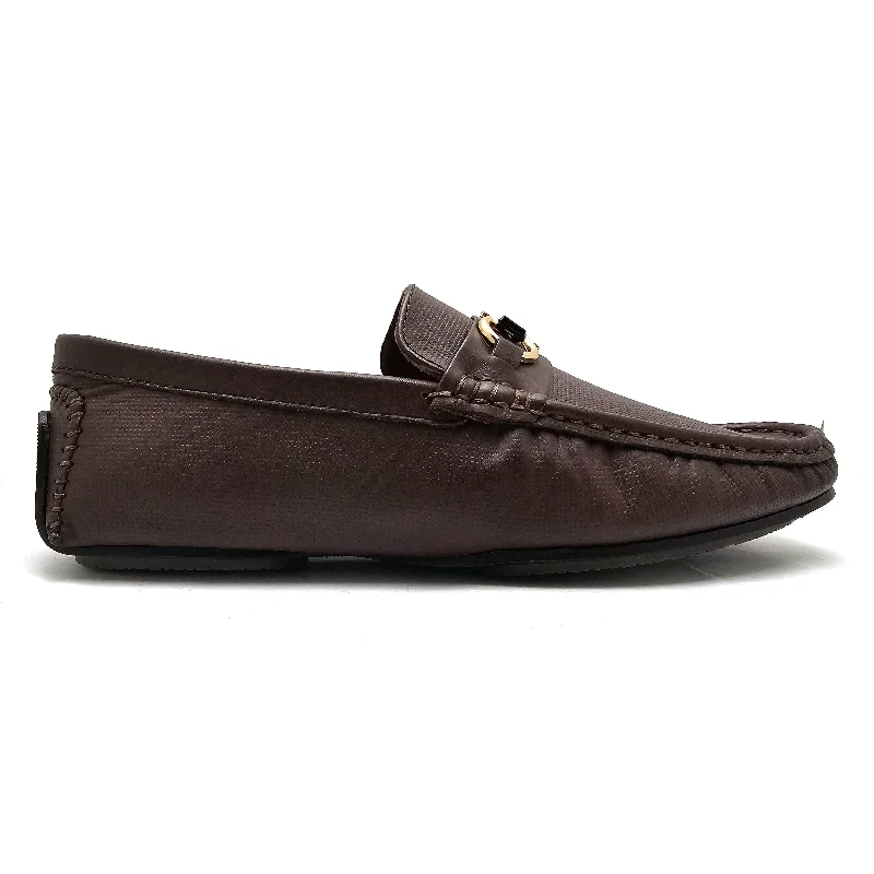 Men's loafers with a perforated leather upper for ventilation Men's loafers with a perforated leather upper for ventilation Brown Casual Loafer