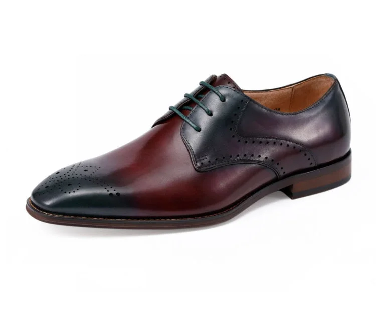 Men's formal shoes with a contrast stitching detail Men's formal shoes with a contrast stitching detail AG1529 Burgundy/Teal Men's formal shoes with a contrast stitching detail Men's formal shoes with a contrast stitching detail AG1529 Burgundy/Teal