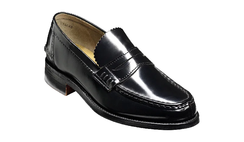 Men's loafers with a leather lining for comfort Men's loafers with a leather lining for comfort Barker Caruso Classic Penny Loafer - Hi Shine Black Men's loafers with a leather lining for comfort Men's loafers with a leather lining for comfort Barker Caruso Classic Penny Loafer - Hi Shine Black