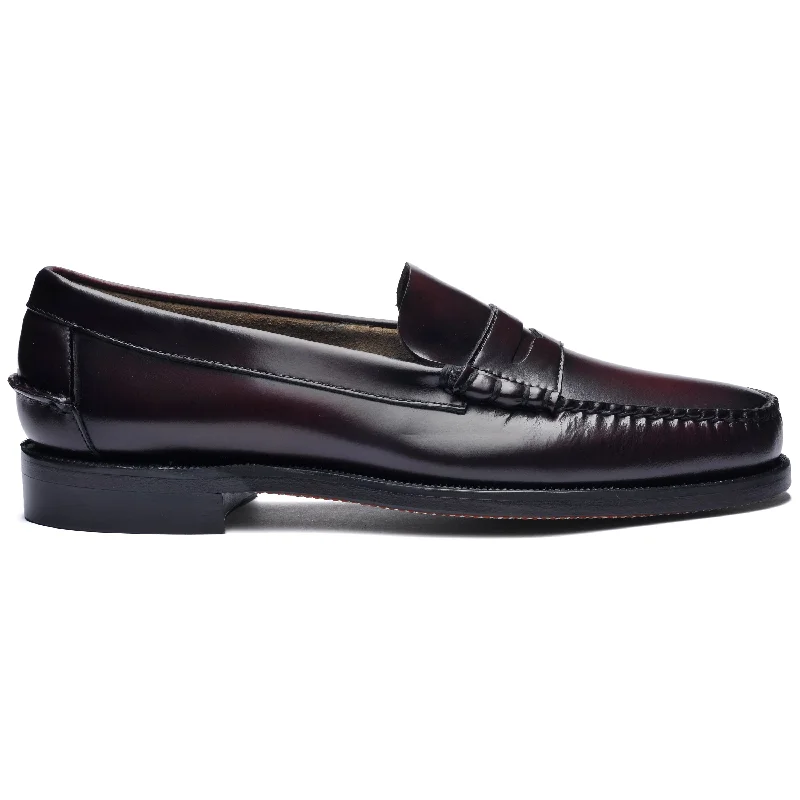 Men's leather loafers with a penny slot Men's leather loafers with a penny slot Classic Dan - Brown Burgundy Men's leather loafers with a penny slot Men's leather loafers with a penny slot Classic Dan - Brown Burgundy