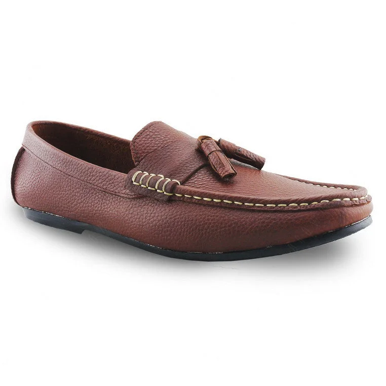 Men's loafers with a moc - toe design Men's loafers with a moc - toe design Comfy Tassel Loafer Wrinkle Soft Brown Men's loafers with a moc - toe design Men's loafers with a moc - toe design Comfy Tassel Loafer Wrinkle Soft Brown
