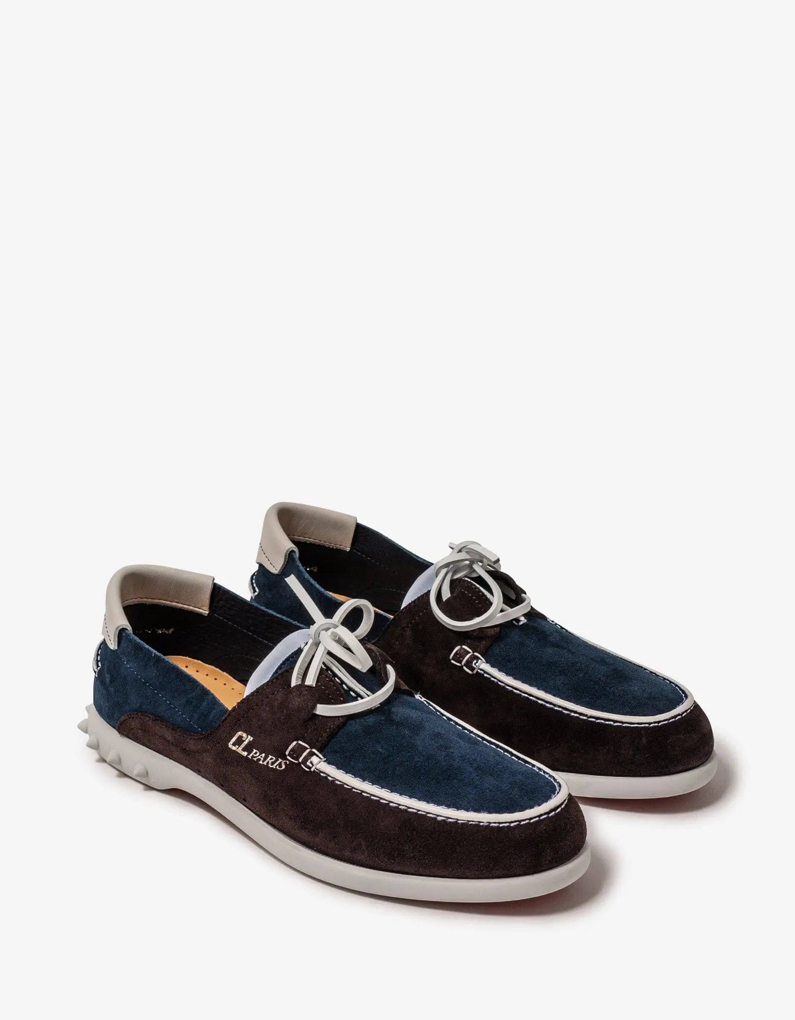 Men's loafers with a smooth leather finish Men's loafers with a smooth leather finish Christian Louboutin Geromoc Navy & Brown Suede Leather Loafers Men's loafers with a smooth leather finish Men's loafers with a smooth leather finish Christian Louboutin Geromoc Navy & Brown Suede Leather Loafers