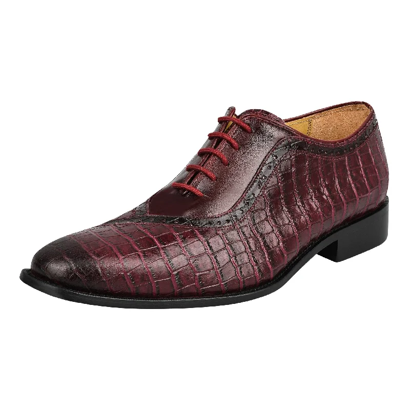 Burgundy/Alligator