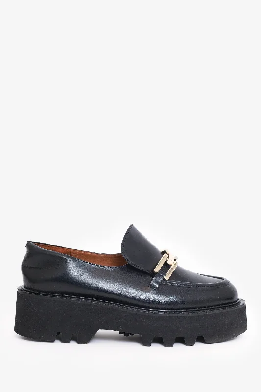 Men's loafers with a perforated leather upper for ventilation Men's loafers with a perforated leather upper for ventilation ATP Atelier Black Leather Platform Chain Loafers Size 40 Men's loafers with a perforated leather upper for ventilation Men's loafers with a perforated leather upper for ventilation ATP Atelier Black Leather Platform Chain Loafers Size 40